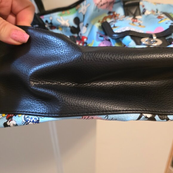 Vintage 1997 Original Disney Parks Mickey and Minnie Comic Purse - Blue - Picture 7 of 7